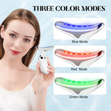 neck face beauty device vibration massage for face and neck, Face Massager Face Sculpting Tool 3 Colour Modes and Vibration for Facial Massager for Double Chin