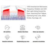 Under Eyes Red Light Therapy Massager Glasses, Micro current Eye face led red light Beauty Device under Eye Massager Eyes Bag Remover for Reduce Dark Circles Puffiness Wrinkles Relax Eye Strain