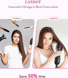 Hair Dryer Brush Volumizer - 4 in 1 Hot Air Styler for Drying, Straightening, Curling and Volumizing Hair -60mm Oval Barrel