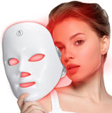 Rechargeable 7 Colors LED Face Mask Light Therapy, Led Face Mask Light Therapy At Home, Blue Red Light Therapy Mask for Face, Facial Devices