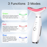 neck face beauty device vibration massage for face and neck, Face Massager Face Sculpting Tool 3 Colour Modes and Vibration for Facial Massager for Double Chin