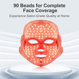 Rechargeable 7 Colors LED Face Mask Light Therapy, Led Face Mask Light Therapy At Home, Blue Red Light Therapy Mask for Face, Facial Devices