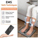 EMS Foot Massager TENS(Model:KTR-2493) for Muscle Relaxation,LCD Display Screen,Back Massager & Legs Massager Pad with Remote Control