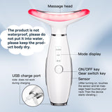 neck face beauty device vibration massage for face and neck, Face Massager Face Sculpting Tool 3 Colour Modes and Vibration for Facial Massager for Double Chin