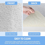 Non-Slip Bathtub Mat, Anti Slip Shower Mat, Fast Drying Bathtub Mats, Foot Scrubber Mat, Anti Slip Mat for Tub, Floor, Bathroom, Kitchen, Home, Hotel (White 60Cm×90Cm)