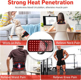 Red Light Therapy Belt, Infrared Light Therapy for Body, Wearable Wrap with Timer for Back Shoulder Waist Muscle Pain Relief, Improve Joint Inflammation, Red Light Therapy for Body