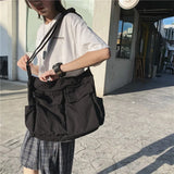 Canvas Messenger Bag Large Hobo Bag Crossbody Shoulder Bag Tote Bag with Pocket for Women and Men