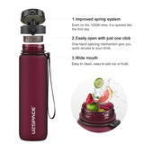 BPA Free 500/800/1000ml Sports Water Bottle