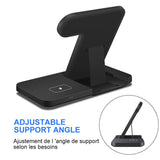 FDAGO Wireless Charger iPhone Charging Station: 3 in 1 Charger Stand Multiple Devices for Apple - iPhone 15 14 Pro Max 13 12 11 - Watch 9 8 7 6 5 4 3 2 Se - Airpods 3 2 Pro