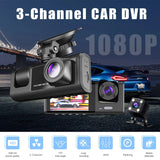 ViewGuard 3-Channel WIFI Dash Cam with Free 64GB SD Card+1 Year Warranty