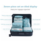 Packing Cubes 7 Pcs Travel Luggage Packing Organizers Set with Toiletry Bag