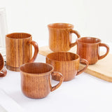 Wooden Big Belly Cups Handmade Jujube Wood Handle Cups Beer Tea Coffee Milk Water Cup Kitchen Bar Drinkware for Kitchen Bar 1PC