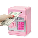 Electronic Piggy Bank Automatic Mini Safe Coins Cash Saving Money Box Password Counter Code Key Lock Coin Bank ATM Child Gift