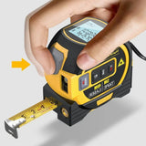 3 In 1 Laser Rangefinder With 5m Tape Measure Ruler LCD Display with Backlight Laser Distance Meter Building Measurement Device , The Almighty Ruler, The Almighty Ruler Tape Measure, Laser Rangefinder with LED Display