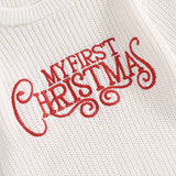 Newborn Baby Girl Boy Christmas Outfit Sweater Oversized Knitted Sweatshirt Romper Infant Warm Fall Winter Clothes