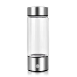 Portable Hydrogen Water Bottle Generator, Hydrogen Water Ionizer Machine Rechargeable, Hydrogen Rich Water Glass Health Cup for Home Travel 420ml