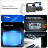 100W 24000mAh Portable Power Station 220V/110V Power Bank 76.8Wh Solar Power Generator LiFePO4 Outdoor Energy For Camping Travel