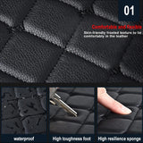 Car Floor Mats 4PCS Universal PU Leather Waterproof Auto Foot Pad Protector Carpet Front and Rear Mats Set Auto Accessories