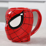 Marvel movie series peripheral Avengers Spider-Man Iron Man ceramic tea coffee mug, cartoon creative personalized water cup exquisite gift