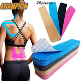 Waterproof Elastic Athletic Muscle Pain Relief Joint Support  Kinesiology Tape  (20 Precut Strips)