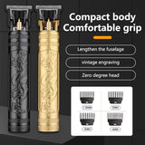 Fannas Hair Clippers for Men, Professional Hair Trimmer Barber Cordless Zero Gapped Hair Clippers with LCD Display, Mens Gifts Beard Trimmer T Liners Shavers Edgers Clipper for Hair Cutting - Gold