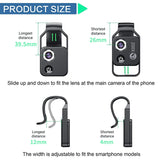 200X Cell Phone Microscope Accessory with Lens, Portable Mini Digital Microscope with LED Light/Universal Clip