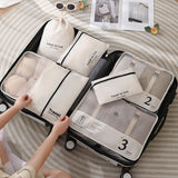 Seven-piece Travel Storage Bag Travel Thickened Suitcase Clothing Classification Storage Bag 7-piece Set