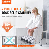 VEVOR Shower Chair Adjustable Height Shower Stool with Built-in Handles Shower Seat for Inside Shower or Tub 158.8 kg Capacity