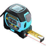 3 In 1 Laser Rangefinder With 5m Tape Measure Ruler LCD Display with Backlight Laser Distance Meter Building Measurement Device , The Almighty Ruler, The Almighty Ruler Tape Measure, Laser Rangefinder with LED Display