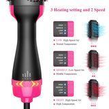 Hair Dryer Brush Volumizer - 4 in 1 Hot Air Styler for Drying, Straightening, Curling and Volumizing Hair -60mm Oval Barrel