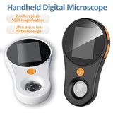 200w Pixel,500X Magnification Digital Handheld Microscope Magnifier Portable Magnifying Glass Macro Digital Microscope Fixed Focus, 2.0 inch Color Screen, Built-in 8LEDs, Rechargeable Battery, Compatible with, Windows, Mac OS