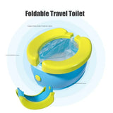 Portable Potty for Kids Travel Foldable Baby Potty Training Seat Outdoor and Indoor Easy To Clean Includes 20 Waste Bags