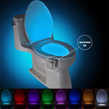 Toilet Bowl Night Light with Motion Sensor, 16 Color Changing LED Gadget for Bathroom Accessory Decor, Cool Gag Stuff for Men, Kids, Birthday Gifts 2024