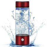 Portable Hydrogen Water Bottle Generator, Hydrogen Water Ionizer Machine Rechargeable, Hydrogen Rich Water Glass Health Cup for Home Travel 420ml