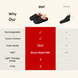 Light Therapy Plus Foot Massaging Rechargeable Wireless Infrared LED Red Light 460nm & 660nm & 850nm  Slippers