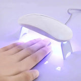 UV LED Nail Dryer Mini lamp Portable Curing Light for Gel Nail Polish ,6w(White) USB Rechargeable Quick Dry Manicure Machine Nail Art Tools