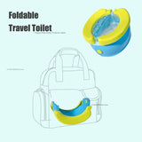 Portable Potty for Kids Travel Foldable Baby Potty Training Seat Outdoor and Indoor Easy To Clean Includes 20 Waste Bags