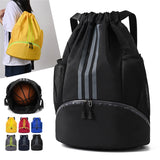 Gym Bag Fitness Backpack Hoedia Sports Drawstring Backpack - String Swim Gym Bag with Shoes Compartment and Wet Proof Pocket for Women&Men