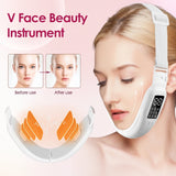 Electric Double Chin Device and V-Face Machine with 8 Modes and 15 Gear Adjustable Intensities - Intelligent Double Chin Machine for V-face