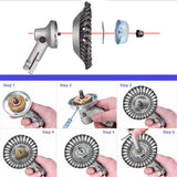 Fortuna  6/8/10 Inch Anti-Rusting Weed Brush Cutter Head Lawn Mower, Universal Unbreakable Wired Trimmer Blade, Weed Trimmer Eater Head with Adapter Kits for Moss Grass Rust RemovalDisc Garden Trimmer Heads for Weed Cutter Eater