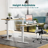 Height Adjustable Electric Standing Desk, 48 x 24 Inches Sit Stand up Desk, Memory Computer Home Office Desk