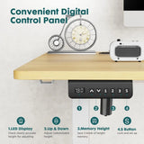 Height Adjustable Electric Standing Desk, 48 x 24 Inches Sit Stand up Desk, Memory Computer Home Office Desk