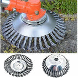 Fortuna  6/8/10 Inch Anti-Rusting Weed Brush Cutter Head Lawn Mower, Universal Unbreakable Wired Trimmer Blade, Weed Trimmer Eater Head with Adapter Kits for Moss Grass Rust RemovalDisc Garden Trimmer Heads for Weed Cutter Eater