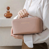 PU Leather Pillow Makeup Bag Ins Style Portable Women's Makeup Bag Travel Toiletries Bag Cosmetics Storage Bag