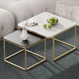 New Rectangular Living Room Tea Table Modern Simple Tea Table Household Retractable Rock Plate Mesa Density High Anti Pollution