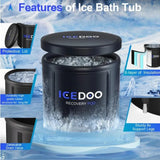 IceDOO 119 Gal Large Ice BathTub for Athletes, Ice Bathtub Portable Ice Plunge Tub,Multiple Layered Inflatable Cold Plunge Tub for Outd