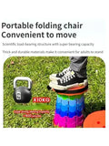 Collapsible Stool, Folding Chair - Upgraded Portable Chair with Load Capacity 400lbs, Portable Stool for Camping Fishing Hiking - Folding Stool with Carrying Straps,Gifts for Fisherman