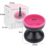 Makeup Brush Cleaner Machine - Electric Make up Brushes Cleaner Cleanser Tool for All Size Beauty Foundation Concealer Contour Eyeshadow Brush Silicone Makeup Cleaning Machine Solution