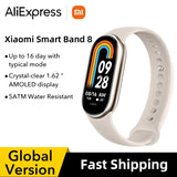 Xiaomi mi Band 8 Global Version  1.62'' AMOLED Ultra Long Battery Life 16Days Smart Bracelet 150+ Sport Modes MI Band with 2 Screen Films and Additional Strap