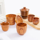 Wooden Big Belly Cups Handmade Jujube Wood Handle Cups Beer Tea Coffee Milk Water Cup Kitchen Bar Drinkware for Kitchen Bar 1PC